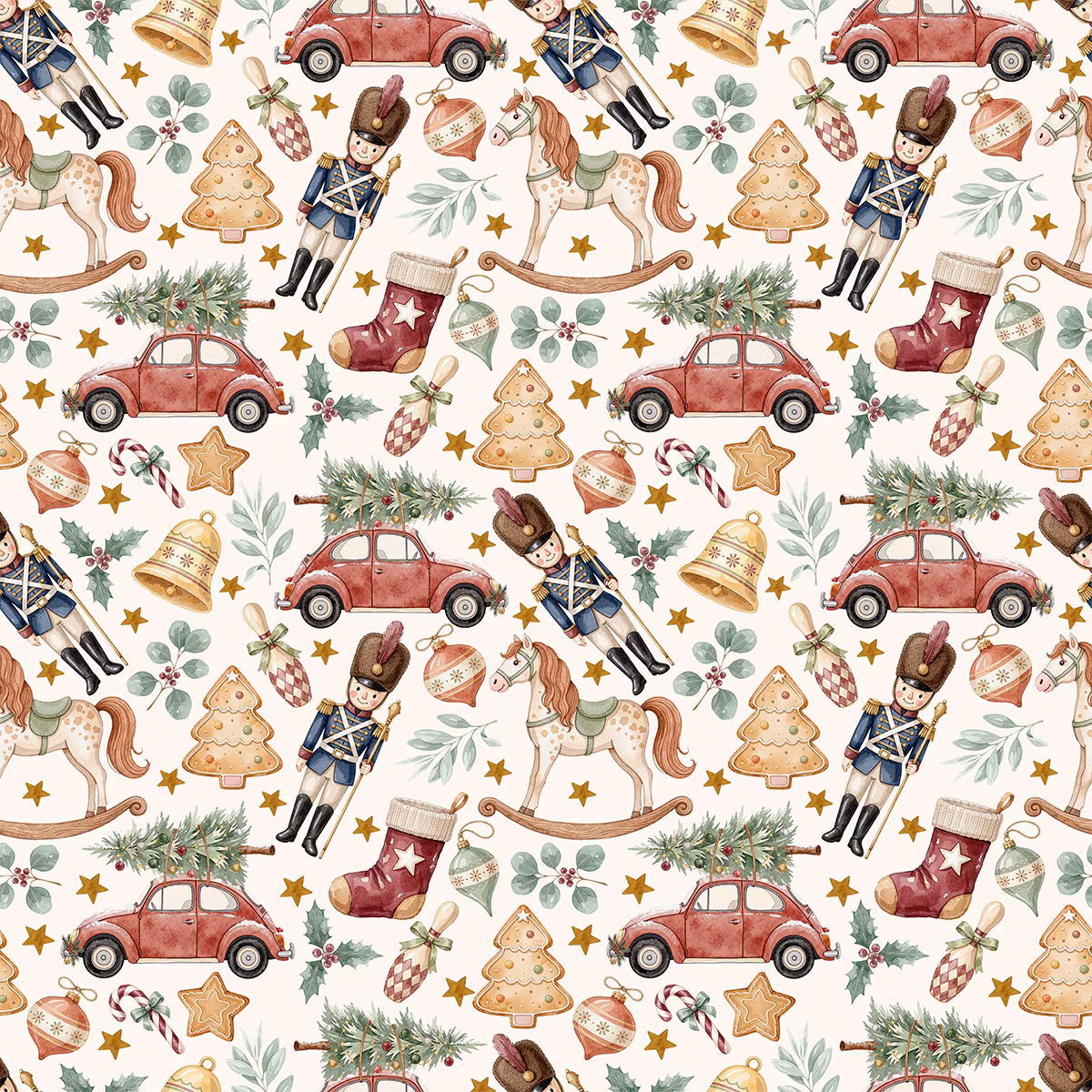 Julestemning creme jersey