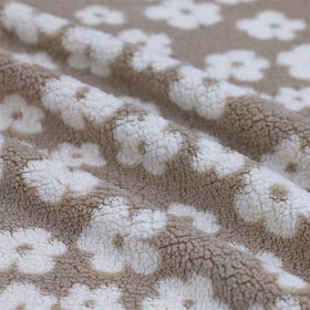 Blomster dark beige Teddy