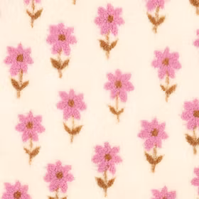 Blomster creme rosa Teddy