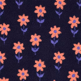 Blomster marineblå coral Teddy