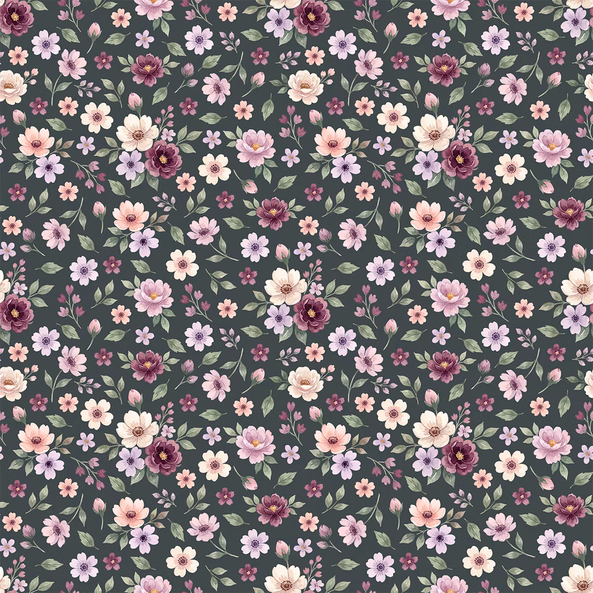 Floral Velvet bloom grønn jersey