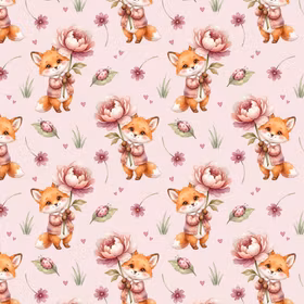 Rev i blomstereng rosa jersey