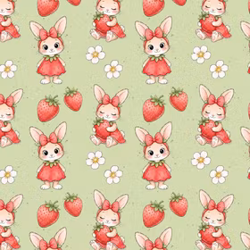 Strawberry bunny green jersey