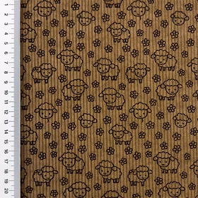 Little sheep taupe kordfløyel