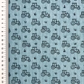 Tractor old blue kordfløyel