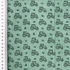Tractor old green kordfløyel