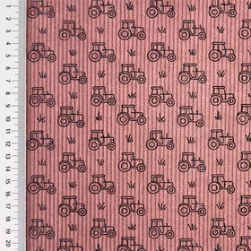 Tractor old pink kordfløyel
