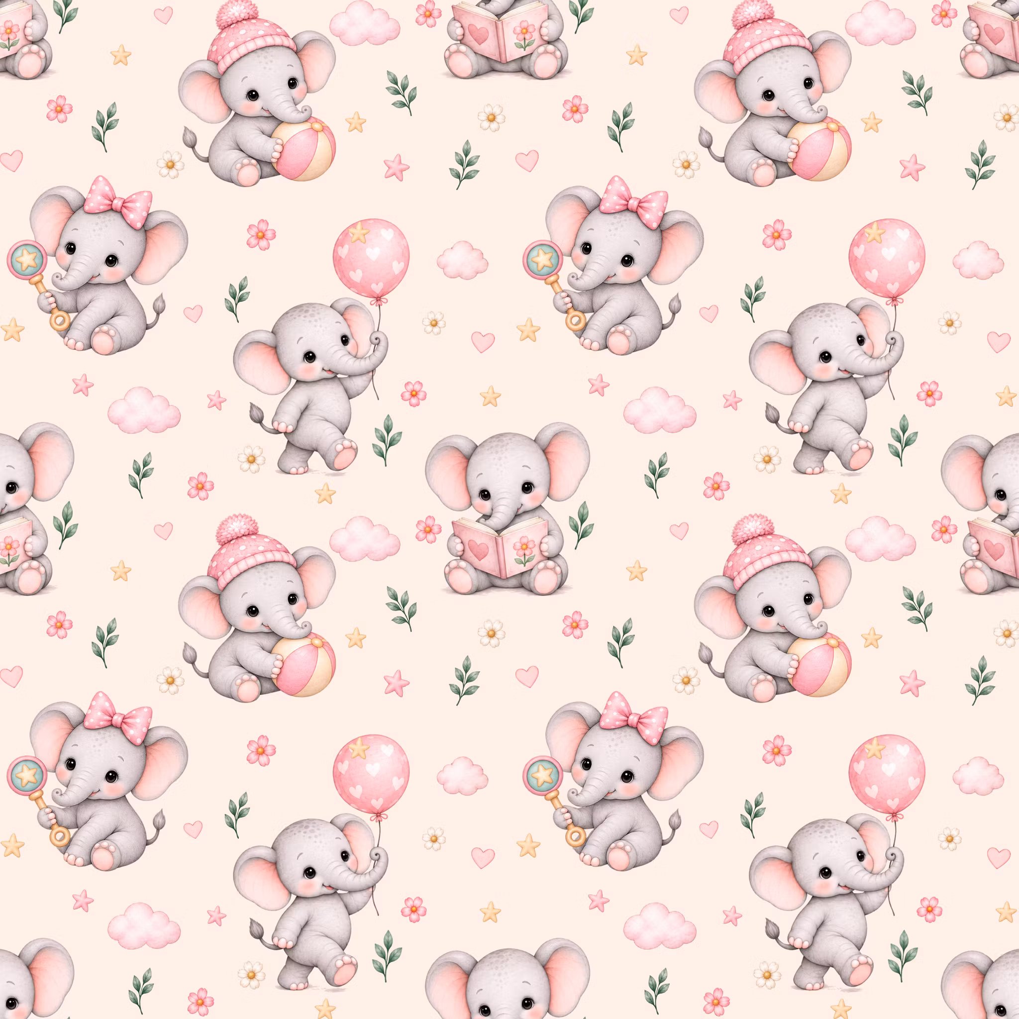 Baby Elephant pink jersey