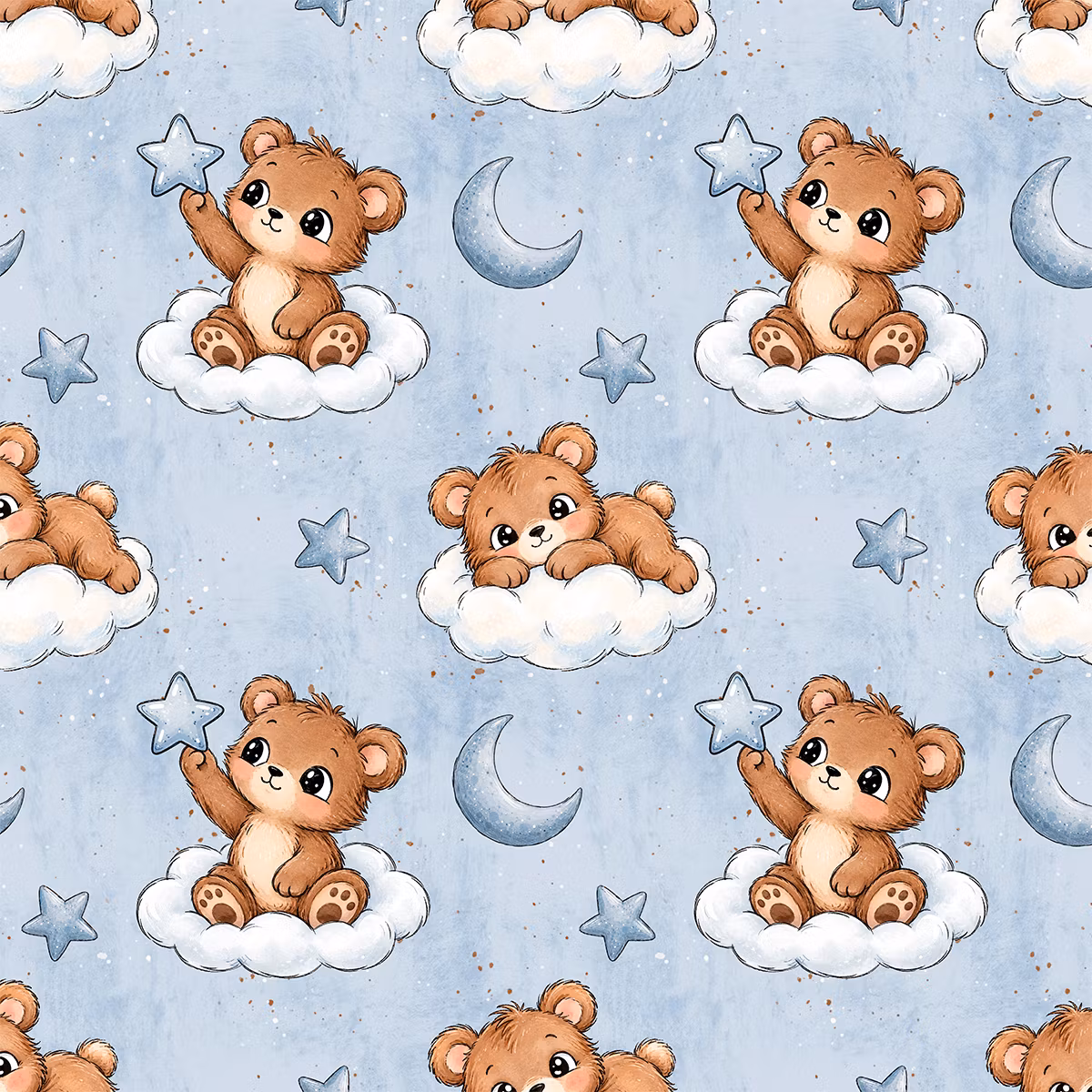 Dreamy bear blue jersey
