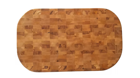 Vacker ändträskärbräda av björk med rundade kortsidor 47x30cm