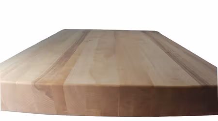 Stavlimmad skärbräda i björk med svängda kortsidor 53x39x6 cm