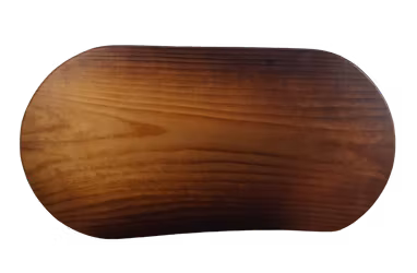 Ugnsbakad skärbräda med naturliga kanter 44x21 cm