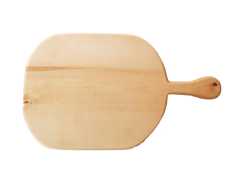 Naturlig träskärbräda med handtag