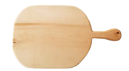 Naturlig björkskärbräda med handtag 44x26 cm