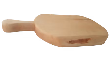 Naturlig björkskärbräda med handtag 44x26 cm