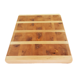 Randig ändträskärbräda 34x30cm