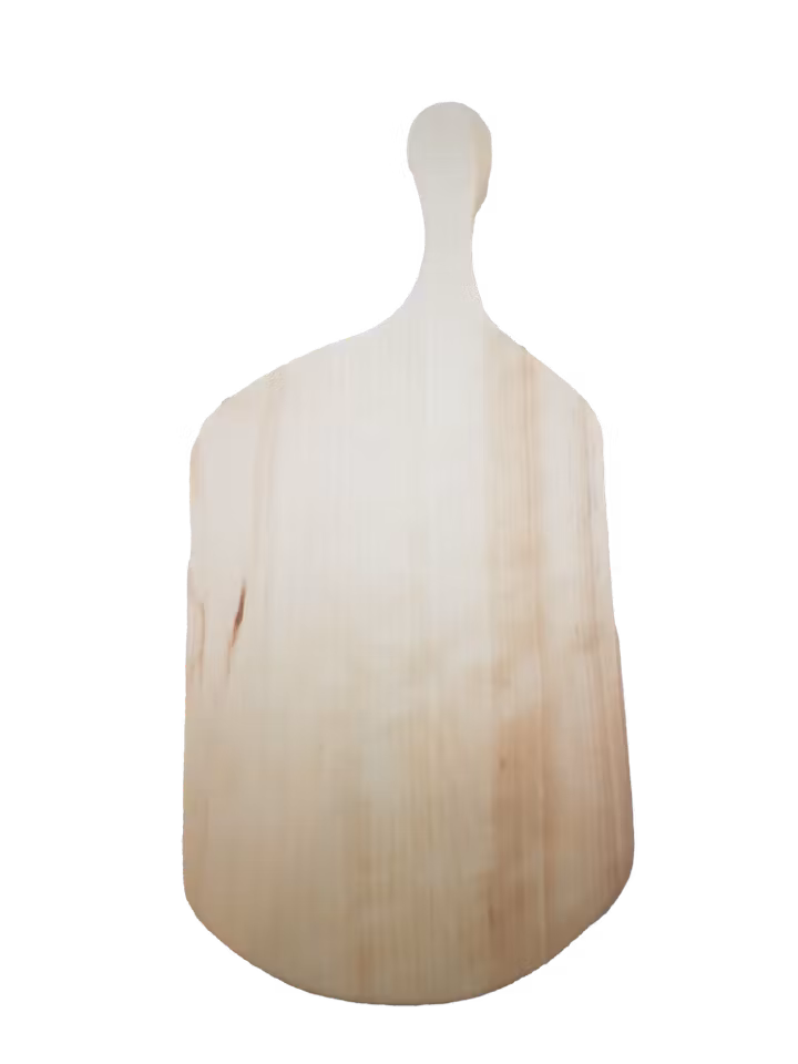 Träskärbräda av asp med handtag