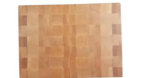 Ändträskärbräda av björk med vinklade kortsidor 34x25cm