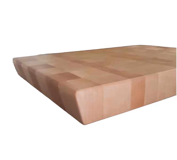 Ändträskärbräda av björk med vinklade kortsidor 34x25cm