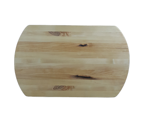 Stavlimmad björkskärbräda med svängda kortsidor 40x25 cm