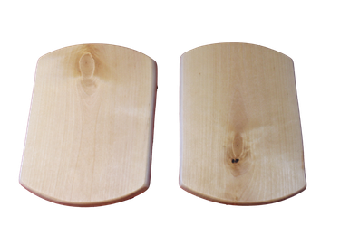 2-pack smörgåsbrickor av björkträ ca 20x15 cm