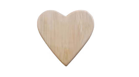 Vackert hjärtformad smörgåsbricka av björk 19x19 cm
