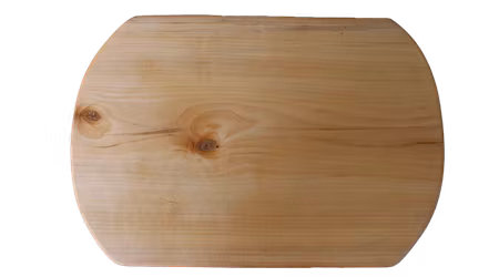 Lätt björkskärbräda med runda vinklade kortsidor 39x26 cm