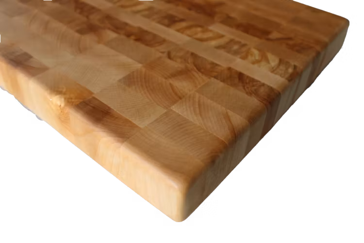 Lång skärbräda tillverkad av ändträ från björk 49x26 cm