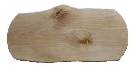 Unik björkskärbräda med svängda kortsidor 46x20 cm