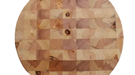 Rund ändträskärbräda av furu 36,5x5,2 cm