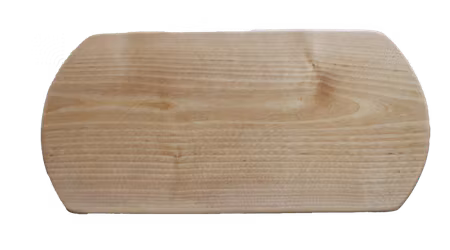 Björkskärbräda med naturliga kanter och svängda kortsidor 45x20 cm