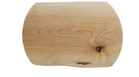 Lättare björkskärbräda med runda vinklade kortsidor 40x26 cm