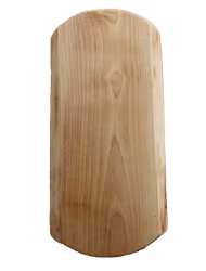 Björkskärbräda med vinklade svängda kortsidor 44x20 cm