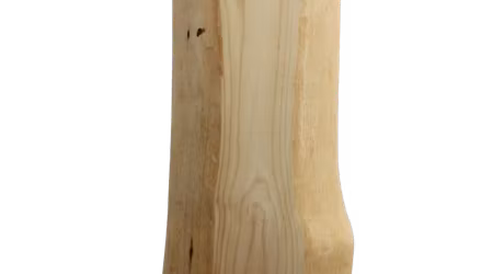 Lång björkskärbräda med naturliga kanter och svängda kortsidor 49x18 cm