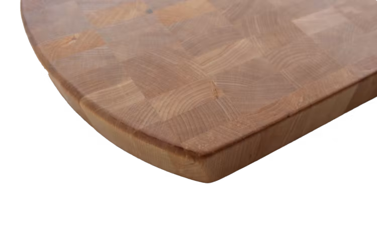 Lång ändträskärbräda  med rundade och vinklade kortsidor 50x26cm