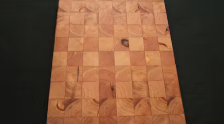 Klassisk stor ändträskärbräda av furu 41x31cm