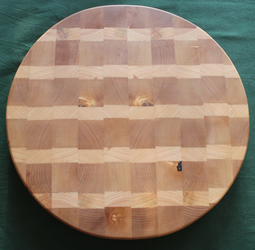 Rund skärbräda ändträ björk/furu 36 cm