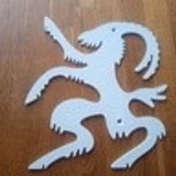 Vit Hälsingebock för fasad 30 cm