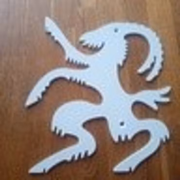 Vit Hälsingebock för fasad 30 cm