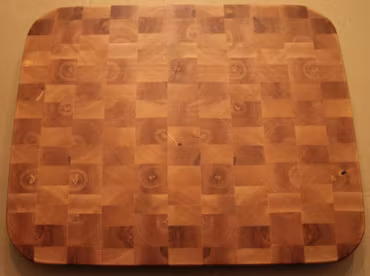 Ändträskärbräda av björk med rundade hörn 44x35cm