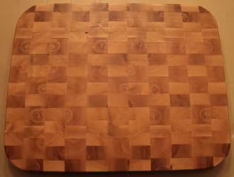 Ändträskärbräda av björk med rundade hörn 44x35cm