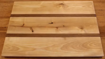 Stor stavlimmad björk och ekskärbräda med vinklade kanter 49x35 cm