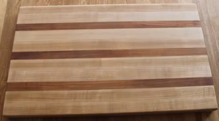 Stor randig skärbräda björk/mahogny 59x35 cm