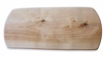 Unik liten björkskärbräda med svängda kortsidor 36x16 cm