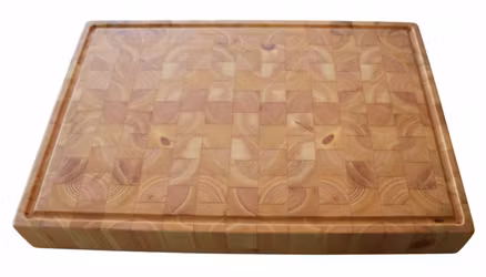 Stort slaktarblock med köttsaftränna av furu 58x39,5x7cm