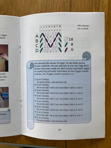 Introduktionshäfte till Brickvävning.Tillfälligt slut