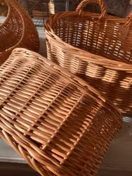 Handskkorg 2set, flätad pil.