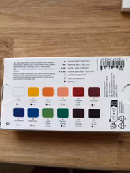 Akvarellset med färger och block.