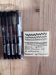 Permanenta svarta tuschpennor.5 st