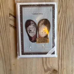 Mönster till skor i lappteknik.